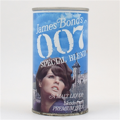 James Bond 007 Malt Liquor Pull Tab Tower of London RARE WHITE STRIPE 82-35