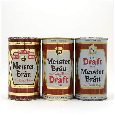 Meister Brau Draft Cans Lot of 3 Different