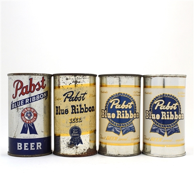 Pabst Blue Ribbon Flat Tops Lot of 4 Different