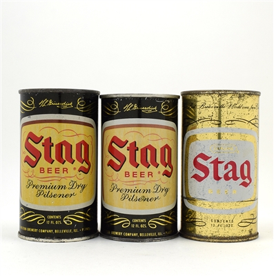 Stag Beer Flat Tops Lot of 3