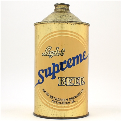 Supreme Beer Quart Cone Top ULTRA RARE THIS CLEAN 219-16