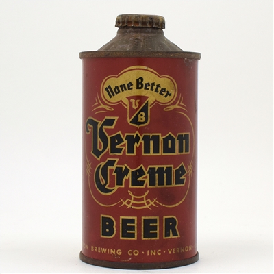 Vernon Creme Beer Cone Top RARE 188-17