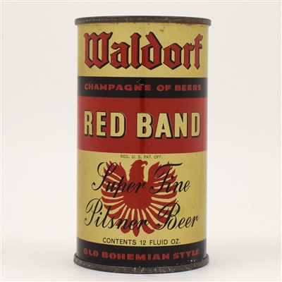 Waldorf Red Band Beer Instructional Flat Top 144-4 USBCOI 859