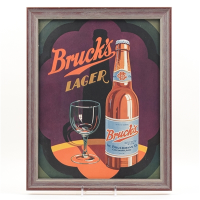 Bruckmann Brucks Beer 1930s Sign or Advertisement