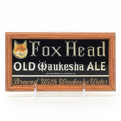 Fox Head Old Waukesha Ale Small 1930s ROG Sign