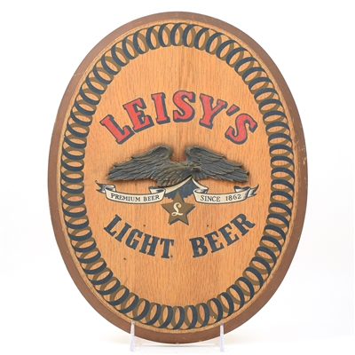 Leisys Beer 1940s Painted Wood Sign