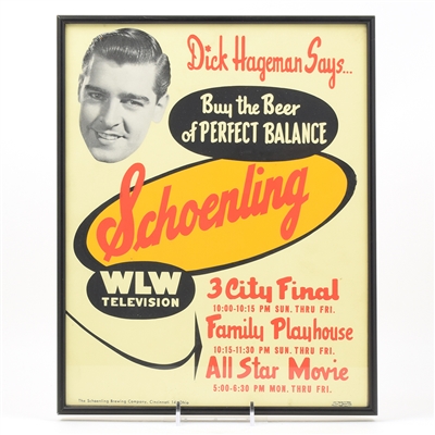 Schoenling Dick Hegeman WLW Television Promo Poster