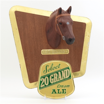 Twenty 20 Grand Ale 1950s 3-D Sign