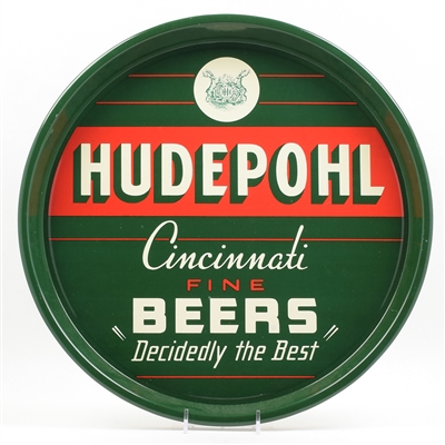 Hudepohl Beer Oversized 1940s Serving Tray
