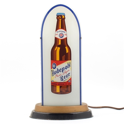 Hudepohl Beer 1930s Cathedral Bullet Lamp SPECTACULAR