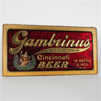 Gambrinus Stock Co Cincinnati Beer In Bottle And Keg Preproh ROG Sign