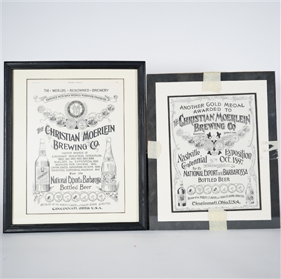 Moerlein 1890s Nashville Centennial Set of 2 Harpers Weekly Ads