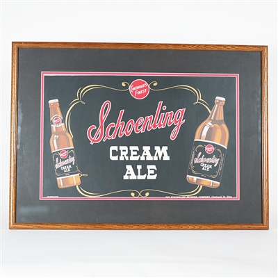 Schoenling Cream Ale Bottles Framed Sign