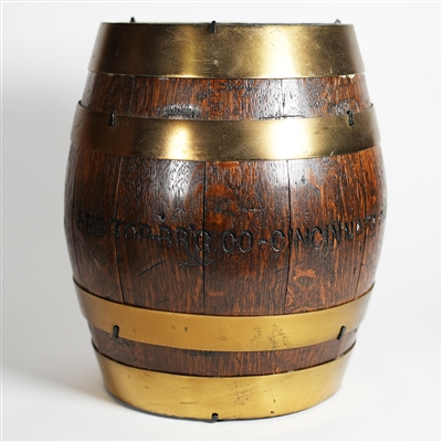 Red Top Wooden Beer Barrel Keg