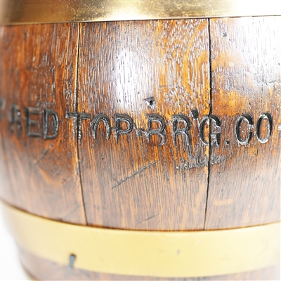 Red Top Wooden Beer Barrel Keg