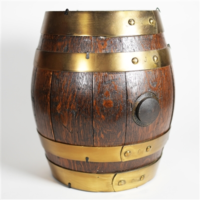 Red Top Wooden Beer Barrel Keg