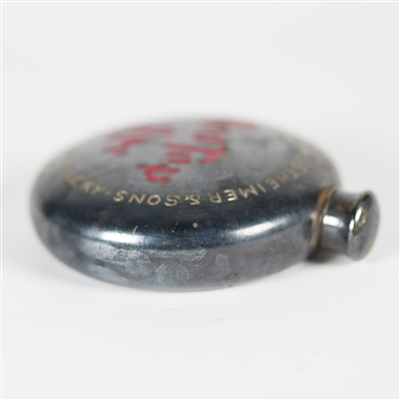 Red Top Rye Ferdinand Westheimer And Son Engraved Metal Flask