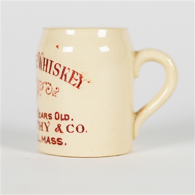 Bellwood Rye Whiskey M.H. McCarthy Haverhill MA Mini Mug Match Holder Striker