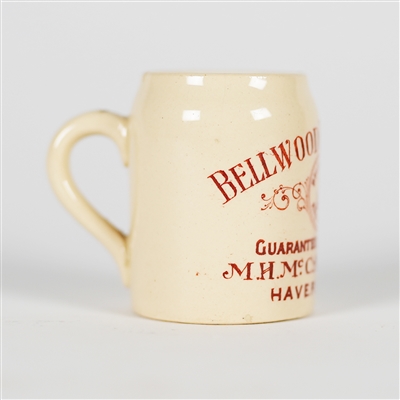 Bellwood Rye Whiskey M.H. McCarthy Haverhill MA Mini Mug Match Holder Striker