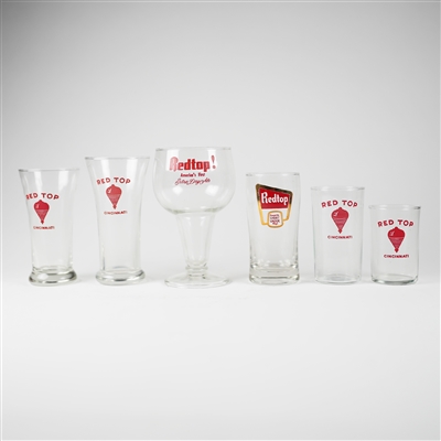 Red Top Glass Set of 6 ACL Beer Glasses