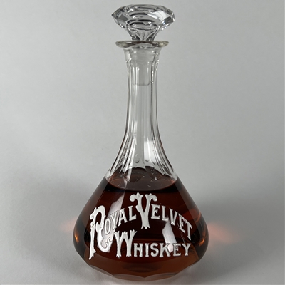 Royal Velvet Whiskey Hand Painted Enamel Preprohibition Decanter
