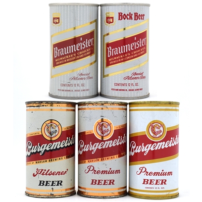 Burgemeister-Braumeister Cans Lot of 5 Different