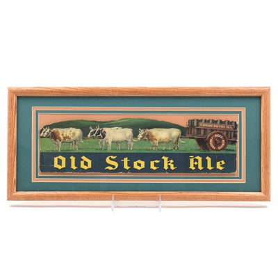 Old Stock Ale 1940s Die Cut Cardboard Sign