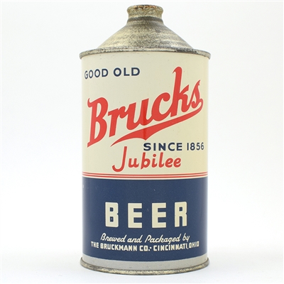 Brucks Jubilee Beer Quart Cone Top 85 YEARS RARE CLEAN 204-9