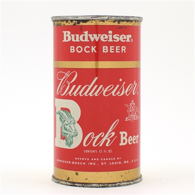 Budweiser Bock Flat Top CLEAN HIGHLY DESIRABLE 44-26