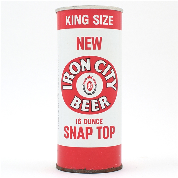 Iron City Beer 16 Ounce Zip Top SCARCE 153-19
