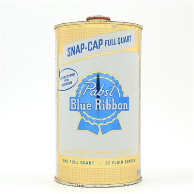 Pabst Blue Ribbon Beer Quart Snap Cap MILWAUKEE OUTSTANDING 217-3