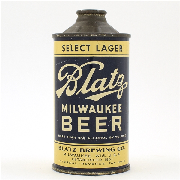 Blatz Beer Cone Top 153-12