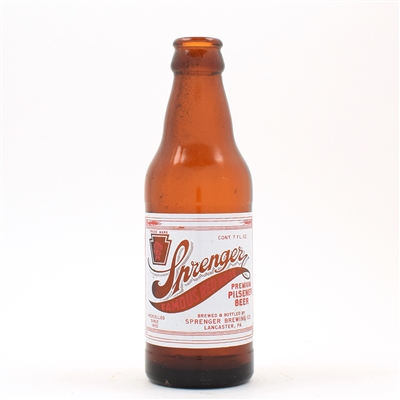 Sprenger Red Rose Beer 2-color 7 Ounce ACL Bottle