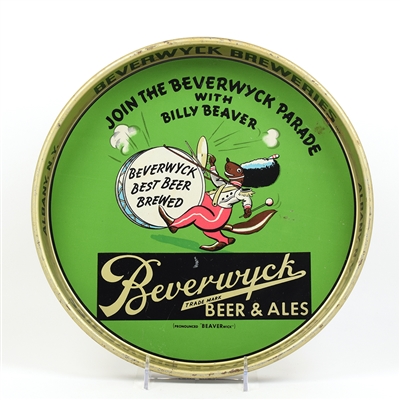 Beverwyck Beer-Ale 1940s Serving Tray