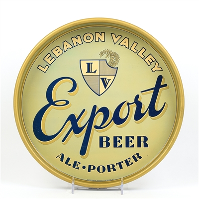 Lebanon Valley Export Beer 1940s Serving Tray