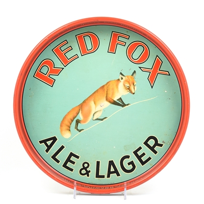 Red Fox Ale-Lager 1940s Serving Tray RARE CLEAN