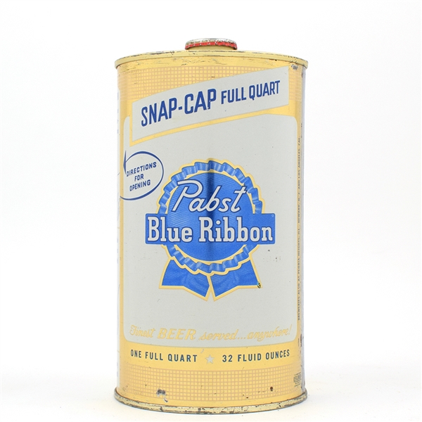 Pabst Blue Ribbon Beer Quart Snap Cap MILWAUKEE 5 CENTS OFF LID 217-3