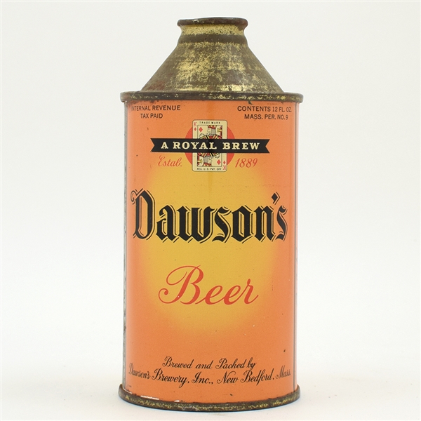 Dawsons Beer Cone Top SCARCE CLEAN 159-5