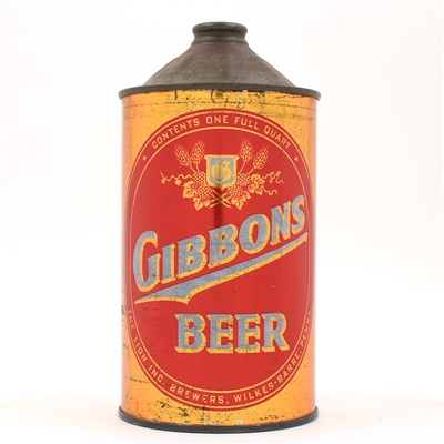 Gibbons Beer Quart Cone Top IRTP 210-3