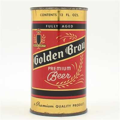 Golden Brau Beer Flat Top NO GB IN SHIELD 72-22