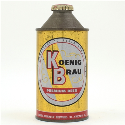 Koenig Brau Beer Cone Top NON-IRTP NO ALC STATEMENT UNLISTED