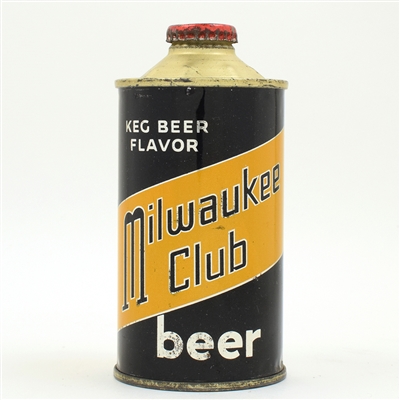 Milwaukee Club Beer Cone Top SCARCE CLEAN 173-27
