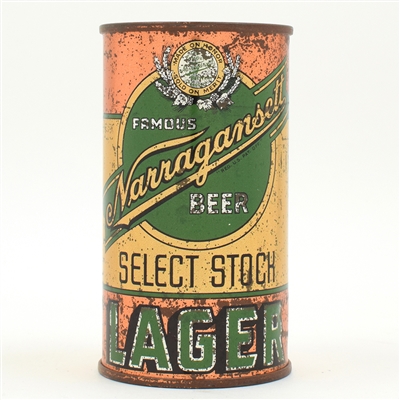 Narragansett Select Stock Lager Beer Flat Top SCARCE 101-24