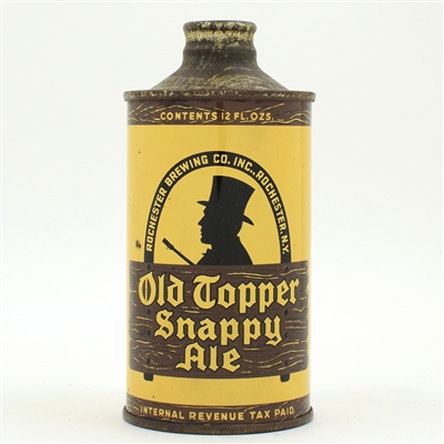 Old Topper Snappy Ale Cone Top YELLOW TEXT 178-7