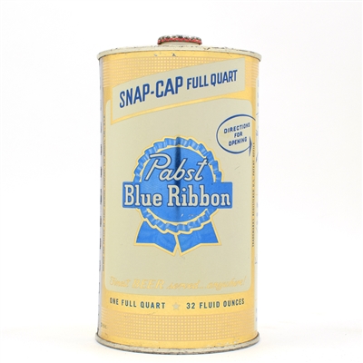 Pabst Blue Ribbon Beer Quart Snap Cap LOS ANGELES SHARP 216-16