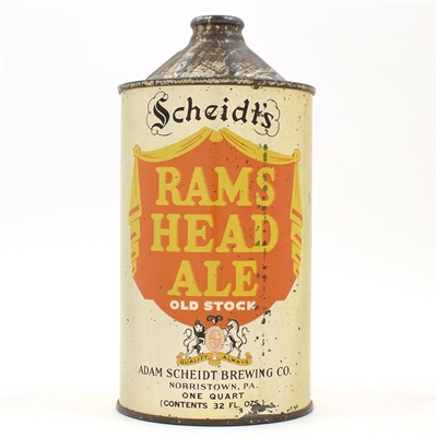 Rams Head Ale Quart Cone Top 217-15