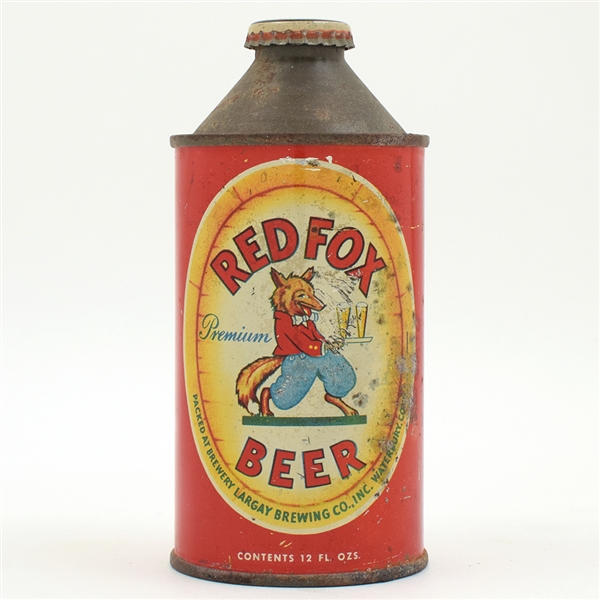 Red Fox Beer Cone Top WITHDRAWN FREE 180-26