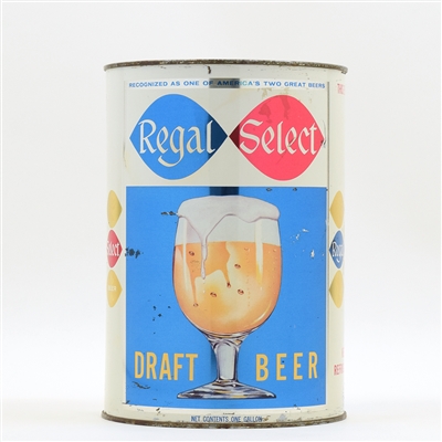 Regal Select Draft Beer Gallon CONTENTS BOTTOM FRONT 246-5