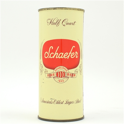 Schaefer beer 16 Ounce Bank Lid Flat Top YELLOW UNLISTED