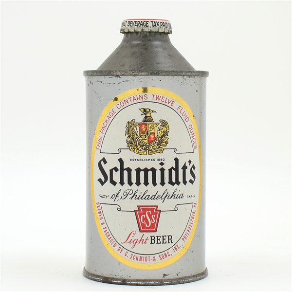 Schmidts Beer Flat Bottom Cone Top 185-7